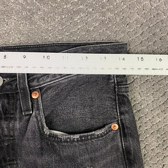 Levi's Premium 501 S Jeans Women's 26 x 28 Fit 28x28 Black Skinny Button Fly - Picture 12 of 16